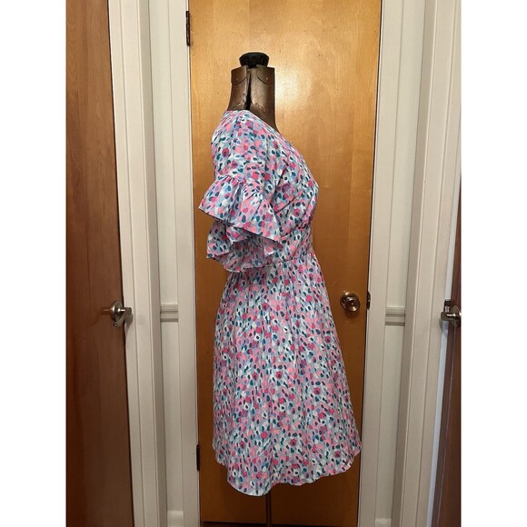 Lilly Pulitzer Blaire Flutter Sleeve Dress In Multi Hottie Dottie - Picture 6 of 14